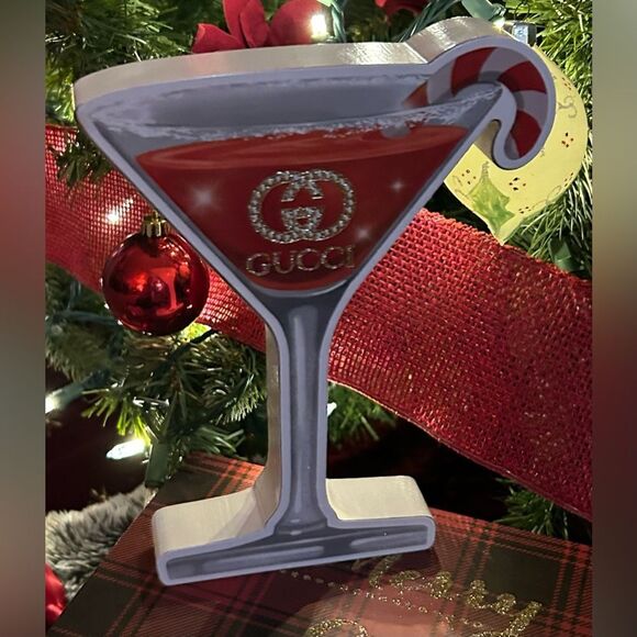 Gucci Red Martini Glass Art NWT - Picture 5 of 5